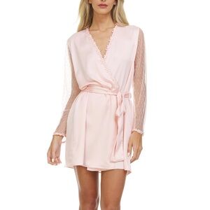 FLORA NIKROOZ Lace Trim Robe